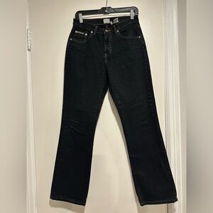 NWOT Calvin Klein Y2k Jeans Sz:4 Easy Fit High Rise Mom Black Denim Straight Leg